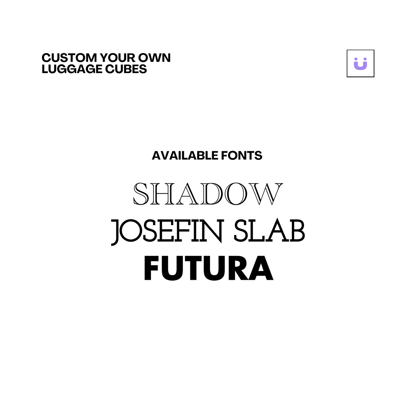 CUSTOM YOUR OWN LUGGAGE CUBES