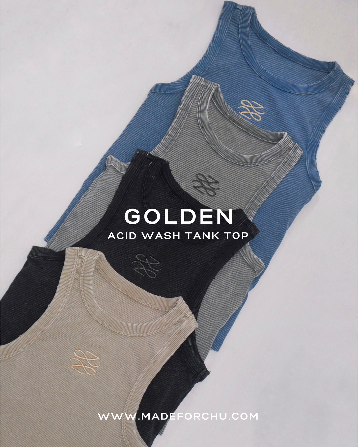 GOLDEN ACID WASH TANK TOP