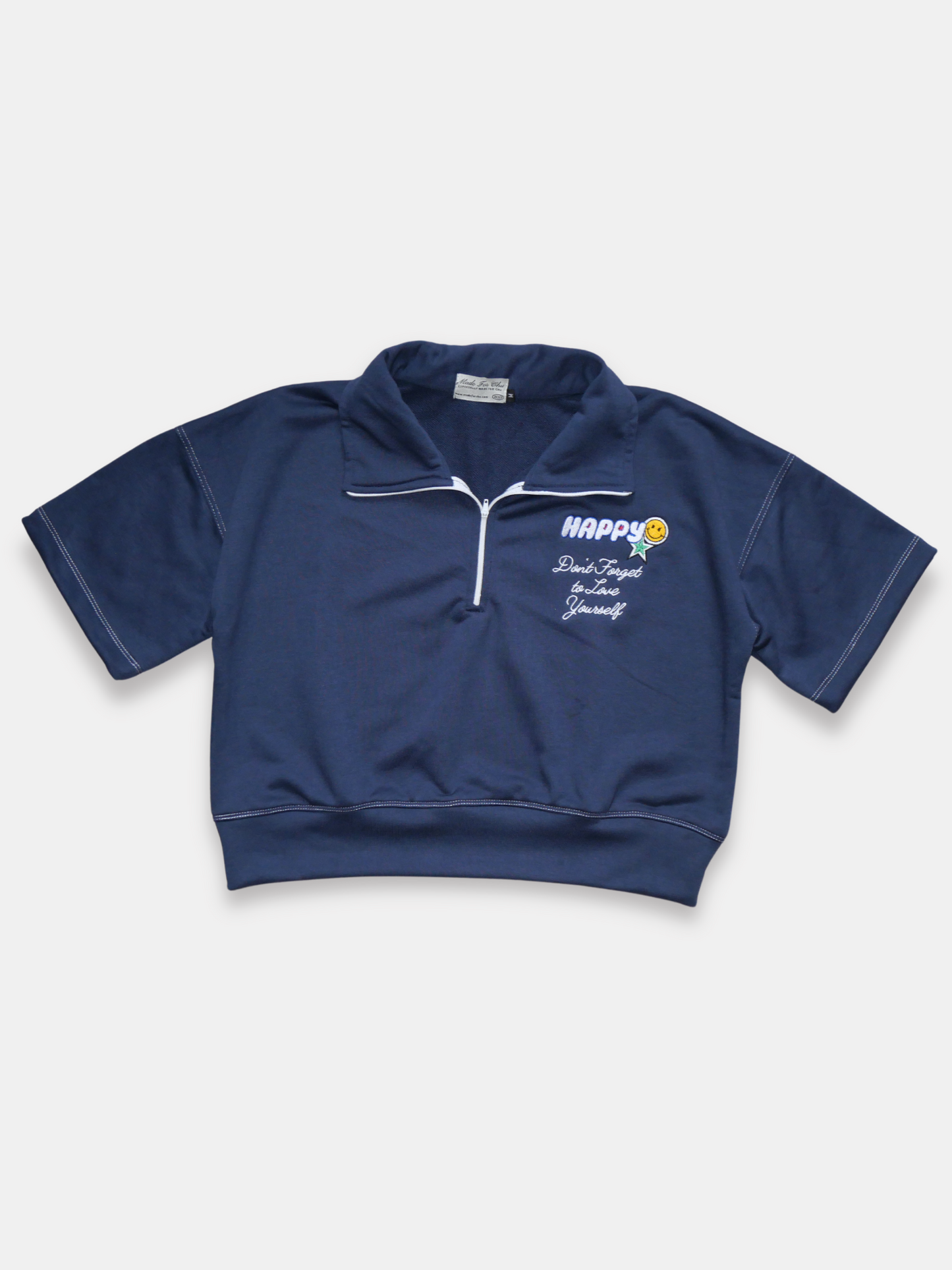 ONHAND: HAPPY HALF ZIP SHORTSLEEVE
