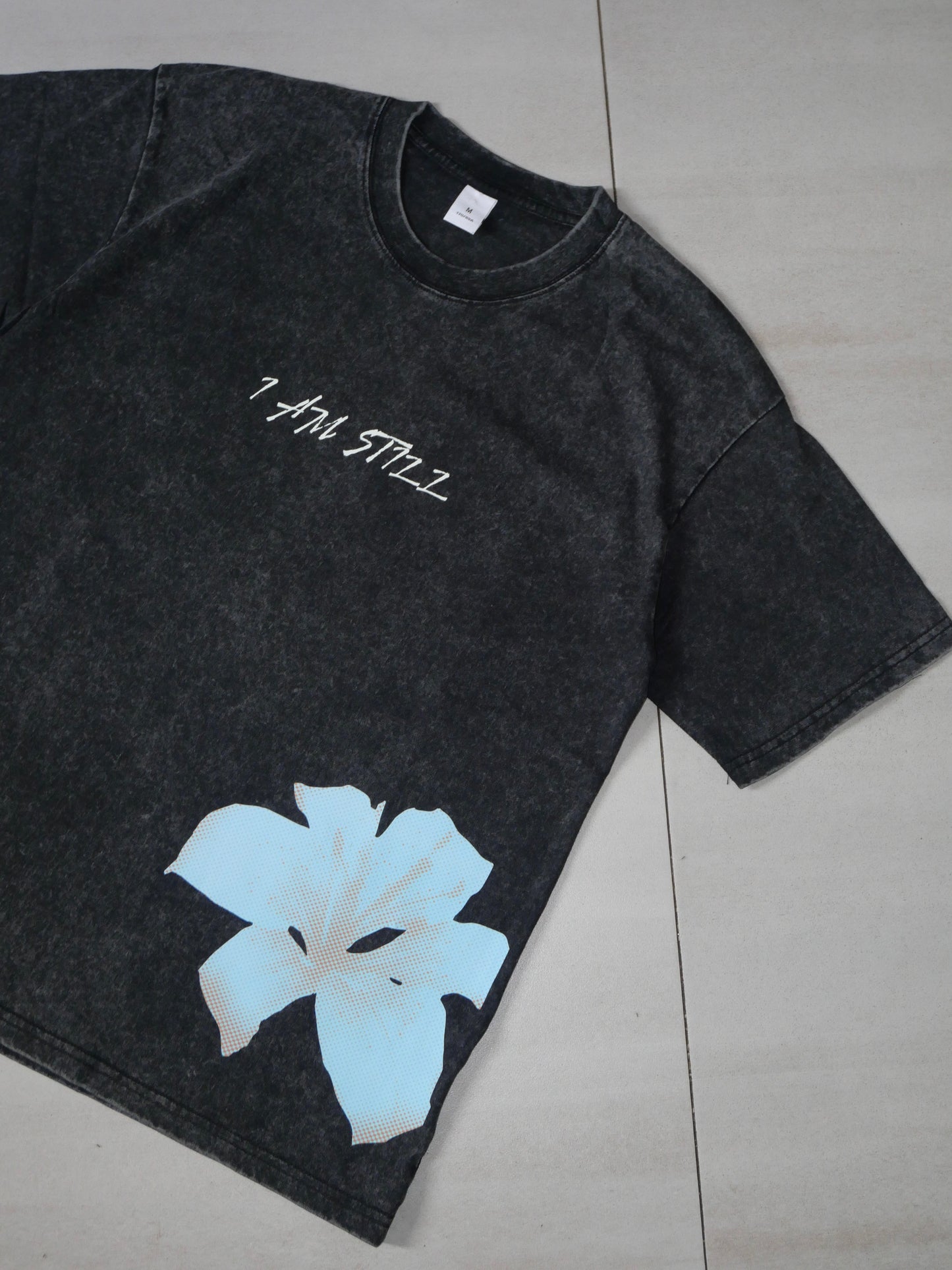 I AM STILL ACID WASH TEE