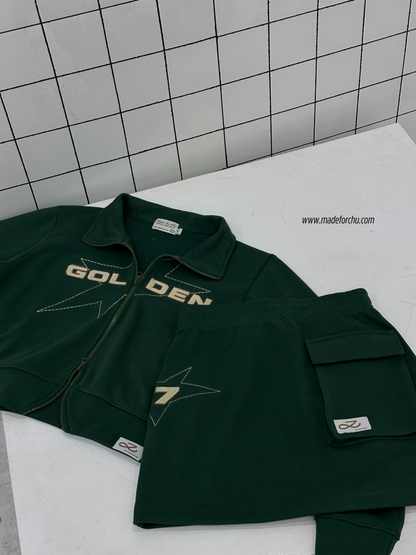 PRE-ORDER: GOLDEN DOUBLE ZIPP SWEATSHIRT