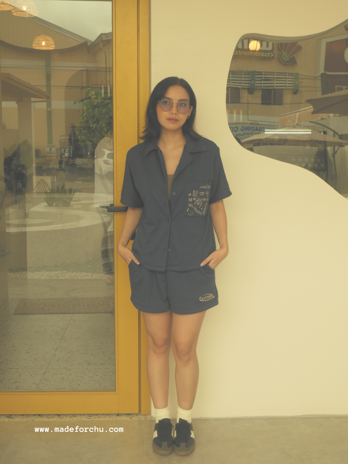 ONHAND: LAYOVER LOUNGE SET - BLUE