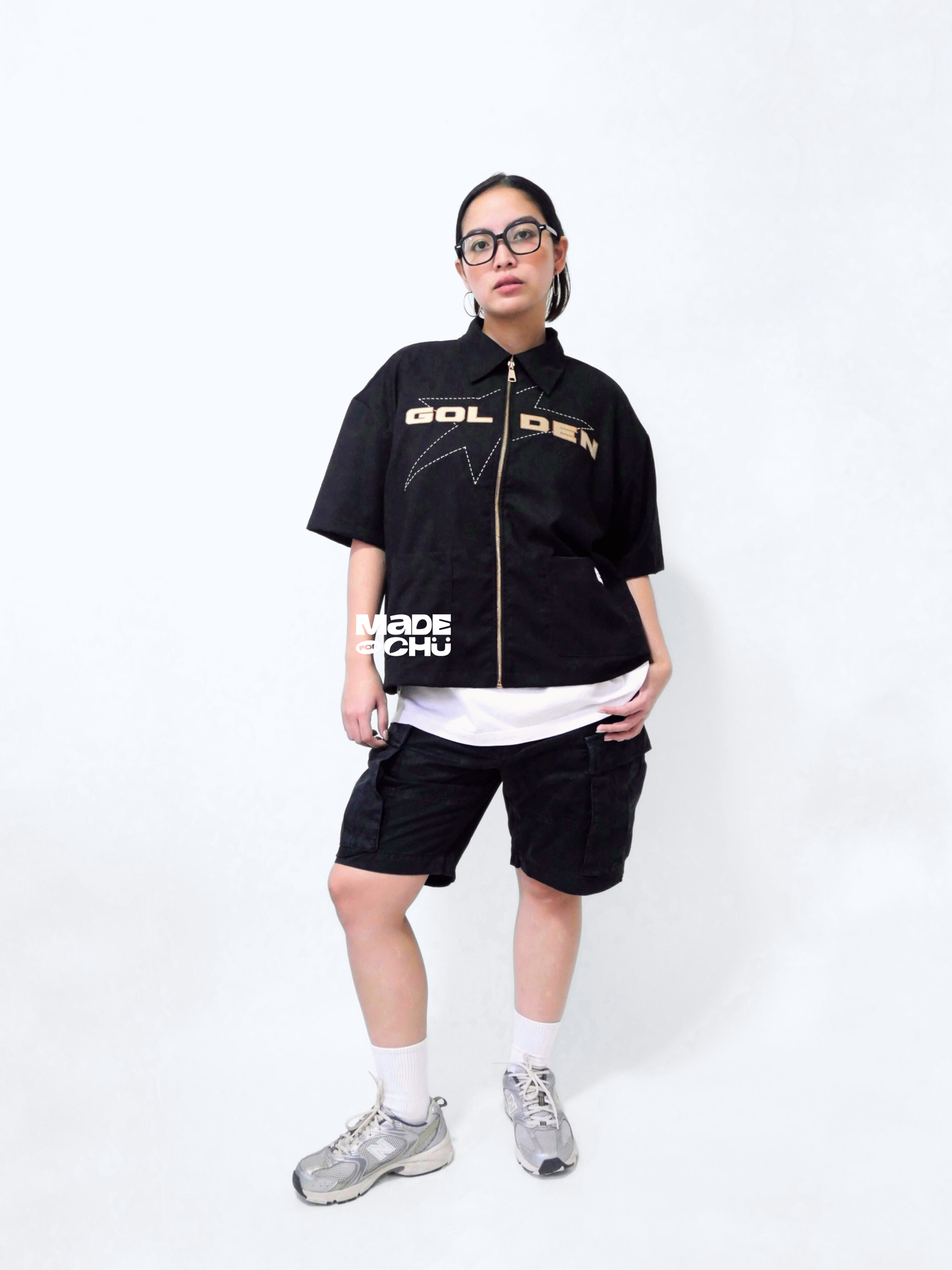 PRE-ORDER: GOLDEN UTILITY SHIRT - BLACK