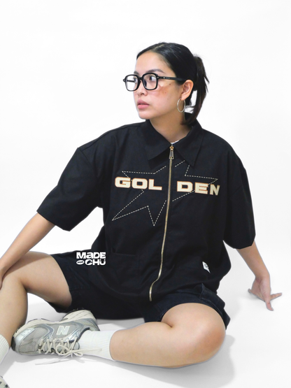 PRE-ORDER: GOLDEN UTILITY SHIRT - BLACK