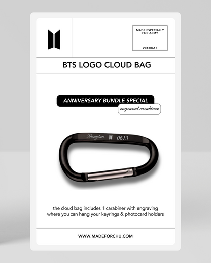BTS LOGO CLOUD BAG - BLACK (NEW DESIGN)