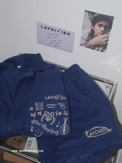 ONHAND: LAYOVER LOUNGE SET - BLUE