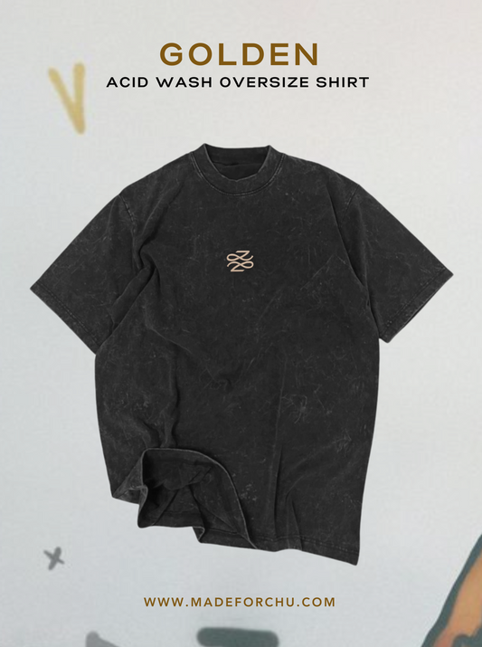 GOLDEN ACID WASH TEE