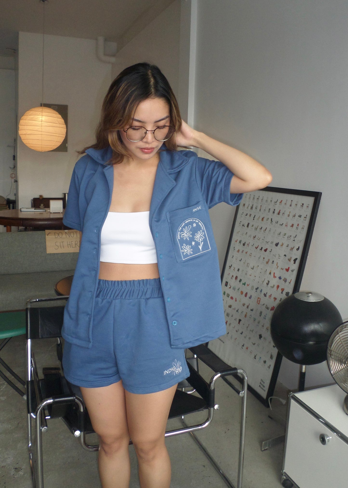 INDIGO LOUNGE SET - DUSTY BLUE
